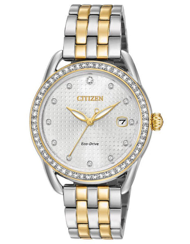 Citizen DRIVE LTR Womens Watch - Crystals - Two-Tone - Bracelet - Date - 30m - FE6114-54A_f9354b52-8e21-4ead-9746-1f6705913fef