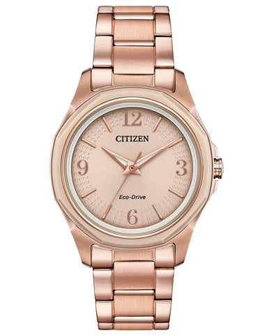 Citizen DRIVE AR Womens Watch - Rose Gold-Tone - Rose-Gold Dial - Bracelet - FE7053-51X