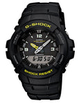 Casio G-Shock Mens Watch - Anti-Magnetic Resistance - Black/Yellow - 200M - G100-9CM