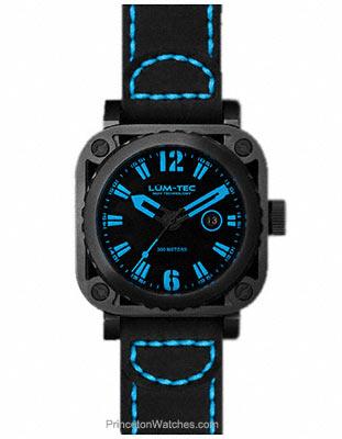 Lum-Tec G6 Mens - Titanium Carbide Plating - Blue Accents - Leather - 200 Meters - G6-Lum-Tec_ad2d322b-67c4-4685-ac86-0681c75a230c