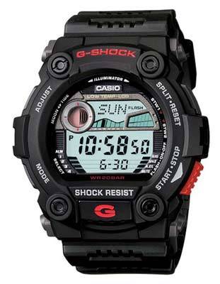 Mens Casio G-Shock - World Time - Tide & Moon Data - Black Resin Band - G7900-1_df2266a6-34bd-42fe-84f7-e3d6a535e0f4