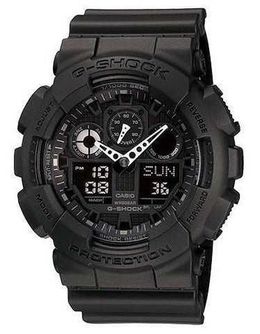 Casio XL G-Shock - Stealth Black - Magnetic Resistant - World Time - 200m - GA100-1A1