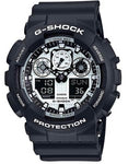 Casio G-Shock Mens Watch - Black Case and Strap - Stopwatch -  World Time - GA100BW-1A