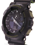 Casio Mens G-Shock Layered Band Series - Black & Green - Magnetic Resistant - GA100L-1AA