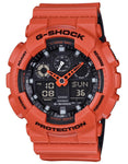 Casio Mens G-Shock Layered Band Series - Orange & Black - Magnetic Resistance - GA100L-4A