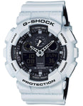 Casio Mens G-Shock Layered Band Series - White & Black - Magnetic Resistant - GA100L-7A