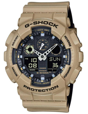 Casio Mens G-Shock Layered Band Series - Khaki & Black - Antimagnetic - GA100L-8A