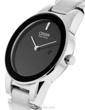 Citizen Eco-Drive Ladies Axiom - Stainless Bracelet & Case - Black Dial - Date - GA1050-51EA