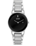 Citizen Eco-Drive Ladies Axiom - Stainless Bracelet & Case - Black Dial - Date - GA1050-51E