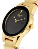 Citizen Eco-Drive Ladies Axiom - Gold-Tone IP Bracelet & Case - Black Dial - GA1052-55EA