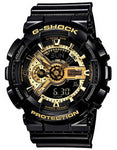 Casio Mens G-Shock XL 3D Ana-Digi - Negative Display - Black Resin Strap - 200M - GA110GB-1A