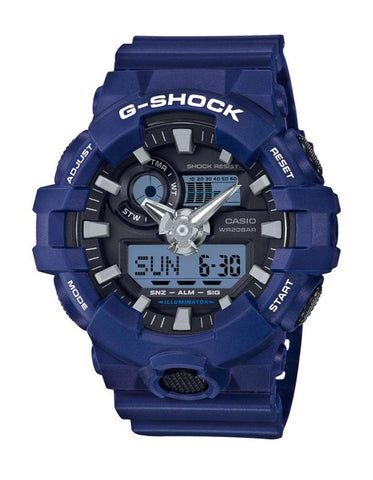 Casio G-Shock Mens Analog/Digital- Blue - World Time - GA700-2A