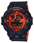 Casio G-Shock GA700 Mens Watch - Analog/Digital -Black/Orange - 200M -World Time - GA700BR-1A