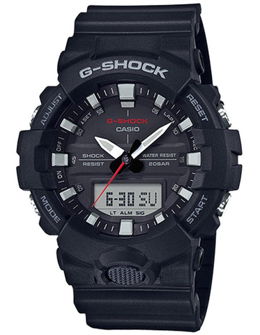 Casio G-Shock GA-800 Mens - Digital/Analog - Black - 200M - Shock Resistant - GA800-1A