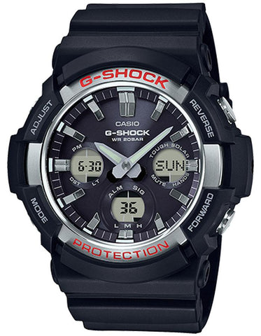 Casio G-Shock Mens GAS100 Series - Analog/Digital - Black & Silver - World Time - GAS100-1A_5a931b8d-cf22-4419-accb-4785db8e6f08