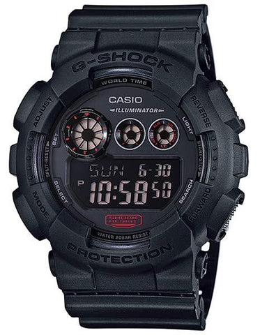 Casio G-Shock Chronograph with Flash Alert - Black Case and Strap - 200m - GD120MB-1_9b7ae0c9-94d3-464d-a16f-3a8d135c99f4