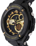 Casio G-Shock G-Steel Analog /Digital - World Time - Black & Gold-Tone - Strap - GST210B-1A9A