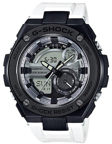 Casio G-Shock G-Steel - World Time - Black Case - White Strap - 200m - GST210B-7A_bae69d06-1170-4a31-8add-347eddc3c5cb