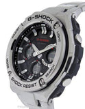 Casio Mens G-Shock G-Steel Solar Watch - Ana-Digi - Black Dial - Stainless Steel - GSTS110D-1AA