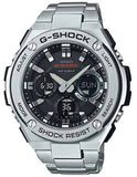 Casio Mens G-Shock G-Steel Solar Watch - Ana-Digi - Black Dial - Stainless Steel - GSTS110D-1A