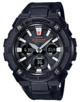 Casio Mens G-Shock G-Steel - Black Case - Solar - Analog-Digital - CORDURA Strap - GSTS130BC-1A