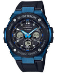 Casio G-Shock G-STEEL Mens - Solar - Digital/Analog - Black/Blue-200M -LED Light - GSTS300G-1A2