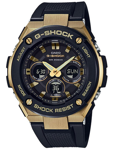 Casio G-Shock G-STEEL Mens - Solar - Digital/Analog - Gold-Tone- 200M -LED Light - GSTS300G-1A9