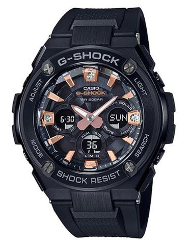 Casio G-Shock G-Steel Mens Watch - Diamond - Black Metal - Solar - 200M - GSTS310BDD-1A