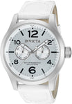 INVICTA Specialty Mens Watch - Stainless Steel - White Leather Strap - INVICTA-12170