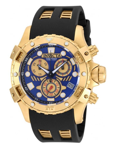 INVICTA Specialty Mens wAtch - Gold-Tone - Chronograph - Silicone - Blue Dial - INVICTA-18860_56efd283-8ddb-4e52-adc8-5ef2438e61e4