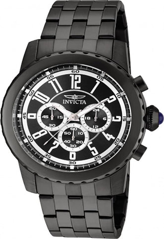 INVICTA Specialty Mens Watch - Black Metal - Chronograph - Black Metal Bracelet - INVICTA-19466