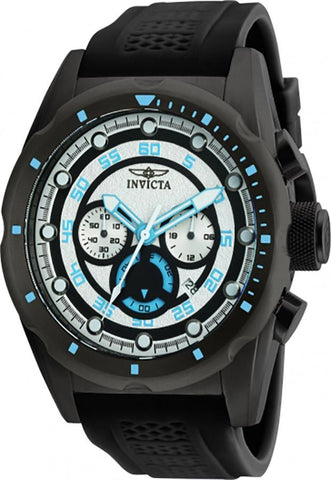 INVICTA Speedway Mens Watch - Black Metal - Chronograph - Polyurethane Strap - INVICTA-20303