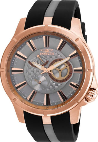 INVICTA S1 Rally Mens Watch -Rose Gold-Tone - Black Polyurethane Strap - INVICTA-20334