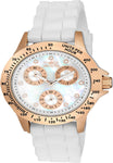 INVICTA Speedway Womens Watch - Rose Gold-Tone - Mother of Pearl Dial - Silicone - INVICTA-21995