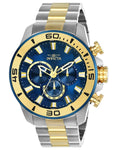 Invicta Mens Pro Diver Chronograph - Two-Tone - Blue Dial - Bracelet - 100m - INVICTA-22591