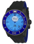 INVICTA Pro Diver Mens Watch - Black Metal - Blue - Black/Blue Silicone Strap - INVICTA-22993