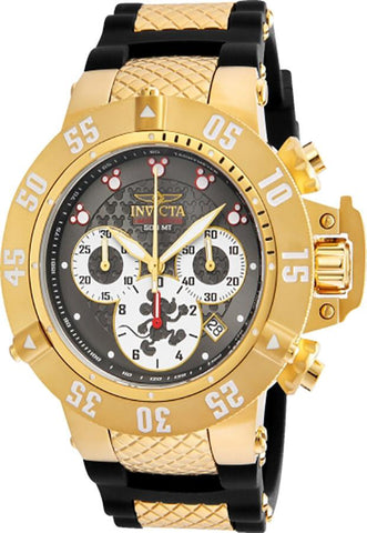 INVICTA Disney Limited Edition Mens Watch - Gold Tone - Chronograph - Silicone - INVICTA-23283