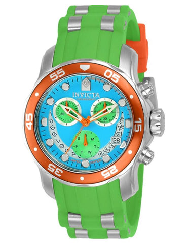 INVICTA Pro Diver Womens Watch - Stainless Steel - Sub-dials - Green Silicone - INVICTA-24181