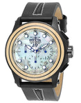 INVICTA S1 Rally Mens Watch - Black Metal - Blonde Wooden Bezel - Leather Strap - INVICTA-24414