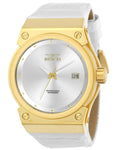 INVICTA Akula Womens Watch - Gold-Tone - Date - White Leather Strap - 100M - INVICTA-24462