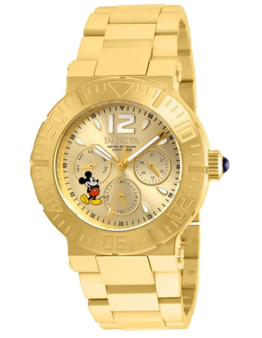 INVICTA Disney Limited Edition Womens Watch - Gold-Tone - Bracelet - Mickey - INVICTA-24499