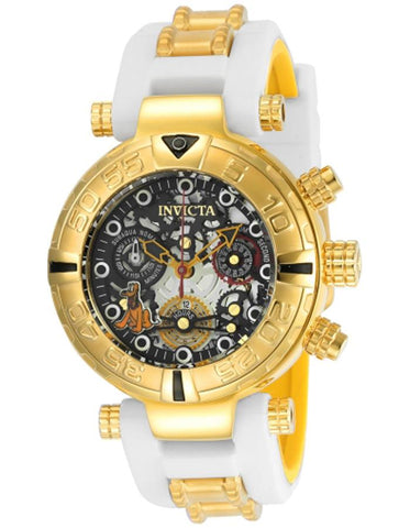 INVICTA Disney Limited Edition Womens Dive Watch - Gold-Tone - Pluto - Silicone - INVICTA-24520