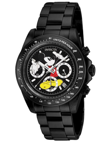 INVICTA Disney Limited Edition Mens Watch - Black Metal - Chronograph - Mickey - INVICTA-25197