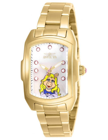 Invicta Disney Limited Edition Womens Watch - Miss Piggy - Gold-Tone - MOP - INVICTA-25970