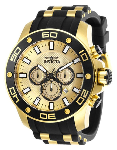 INVICTA Pro Diver Mens Watch - Gold-Tone - Chronograph - Silicone - Date - INVICTA-26088_b1b5ad2f-bdd2-4fdc-b740-eac7d66b466d