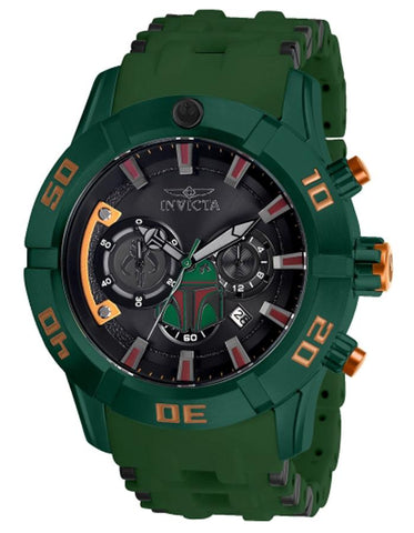 Invicta Star Wars Limited Edition Mens Watch - Boba Fett - Green - Chronograph - INVICTA-26546