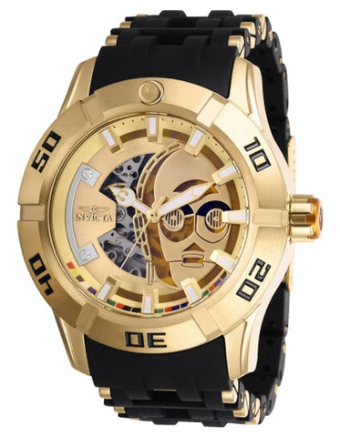 Invicta Star Wars Limited Edition Mens Watch - C-3PO - Gold-Tone- Automatic - INVICTA-26550