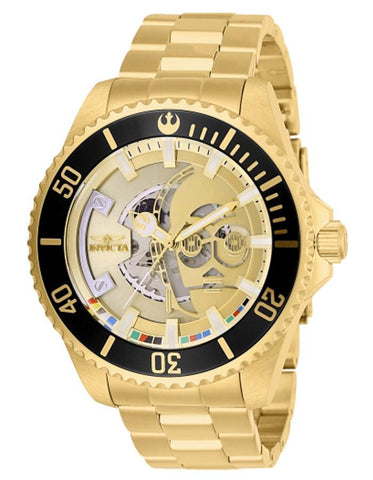 Invicta Star Wars Limited Edition Mens Watch - C-3PO - Gold-Tone - Bracelet - INVICTA-26597