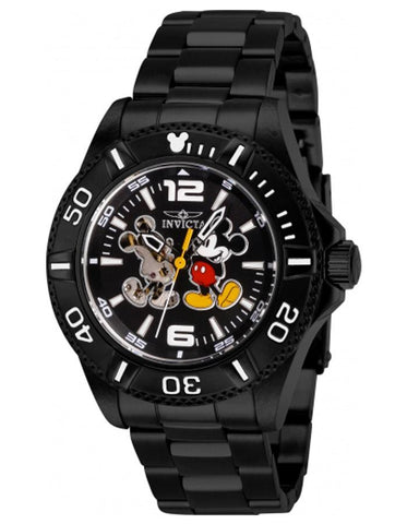 INVICTA Disney Limited Edition Mens - Automatic - Open Heart - All Black -Mickey - INVICTA-27410_85969edf-97d8-4782-b03c-cc267ee401d4