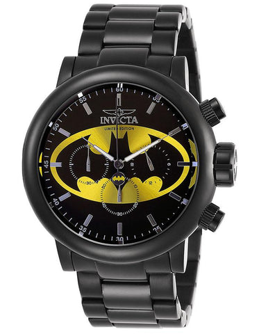 INVICTA DC Comics Limited Edition Mens Chronograph - Black Metal - Batman - INVICTA-27607_23a40b8a-f5e2-47f1-83fc-56f4cea36ebe